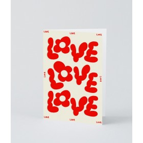 Carte 2 volets - Love love love